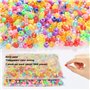 Perles Colorées 1800Pcs TIMESETL Perles de Poney Bracelet Perles pour Bracelet, Perles Colorées pour Enfiler 6x8mm Perles pour B