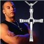 PPX Vin Diesel Dominic Toretto Collier avec pendentif en forme de croix avec un Mini-boîte