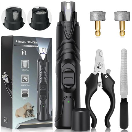 PQETBV Lime Griffe Chien Electrique avec Lumière et 2 Roues