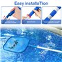 TEWWCEO Épuisette de Surface Piscine,Kit de Piscine Nettoyage,Filet à Mailles Fines Épuisette Piscine,Filet de Piscine avec Manc