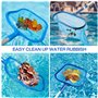 TEWWCEO Épuisette de Surface Piscine,Kit de Piscine Nettoyage,Filet à Mailles Fines Épuisette Piscine,Filet de Piscine avec Manc