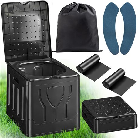 KDISHKRA Toilette Portable Pliable 20L avec Couvercle
