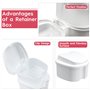 Coffret de Prothèses Dentaires, Étui de Rangement pour Prothèses Dentaires, Coffret de Nettoyage de Prothèses, Conteneur pour Pr