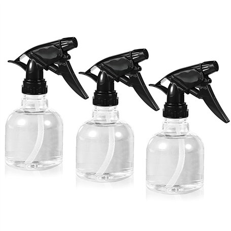 Lot de 3 flacons pulvérisateurs à eau - 250 ml - Petits cheveux - Pour plantes - À remplir
