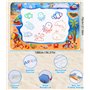 Zaxiva Tapis Dessin Eau 100 x 70cm, Jouet Enfant 1-5 Ans, Tapis Magique avec Stylo à Eau, Jeux Enfants 2 Ans, Cadeau Enfant 1-4