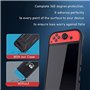 Coque de protection noire compatible avec Nintendo Switch, couverture souple, ergonomique, respirante en TPU de haute qualité, a