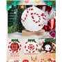 Boules de Noël,18 pièces de 8cm en plastique,Boules de Noël incassables avec corde de suspension,Décorations de Noël classiques