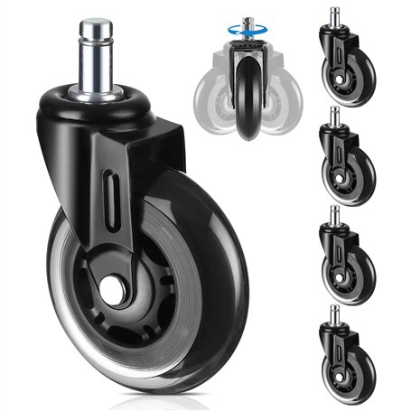 DICLLY 5pcs Roulettes Chaise de Bureau