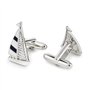 Mr.Van Boutons De Manchette Bateau à Voiles Plaqué Rhodium pour Hommes Chemise Business Mariage Ou comme Cadeau d'anniversaire