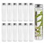 LYTIVAGEN 12 PCS Tubes à Essai en Plastique Transparents avec Bouchon à Vis Bouteille Sensorielle Vide Réutilisable Cadeau de Tu