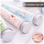 LYTIVAGEN 12 PCS Tubes à Essai en Plastique Transparents avec Bouchon à Vis Bouteille Sensorielle Vide Réutilisable Cadeau de Tu