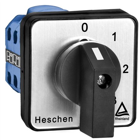 Heschen Commutateur de sélecteur à came rotative universelle LW28-20/0123.3 660V 20A 4 positions 3 phases 12 bornes CE