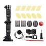 Casque de moto Casque de menton Pivotage 3 voies Rotation Rotation Kit de montage compatible witth Gopro Hero 10 Black, 9, 8, 7,