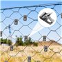Lot de 100 Pinces de Fixation pour Clôtures Agricoles Agrafe Grillage Clips en Acier Inoxydable avec Vis Serre Cable Acier Pince