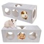 Lot de 2 tunnels pour hamster - Cachette en bois - Pour hamster - Cachette en bois - Pour cochon de mer