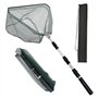 Sporgo Épuisette pliable rétractable : 130 cm - Épuisette triangulaire avec sac de rangement - Épuisette de pêche portable pour