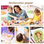 Papier aquarelle A5 – 70 feuilles papier aquarelle 300g/m² sans acide – aquarelle papier idéal pour aquarelle, gouache et acryli