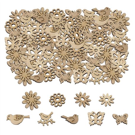 COACOM 150 Morceaux De Décorations De Bois