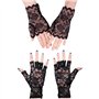 MEMOFYND 2 Paires de Gants en Dentelle Noire
