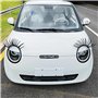 Lot de 2 autocollants pour cils de voiture - Autocollants pour cils de voiture - Autocollants noirs pour phares - Décoration int