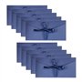 10 morceaux d'enveloppes bleu lac avec rubans