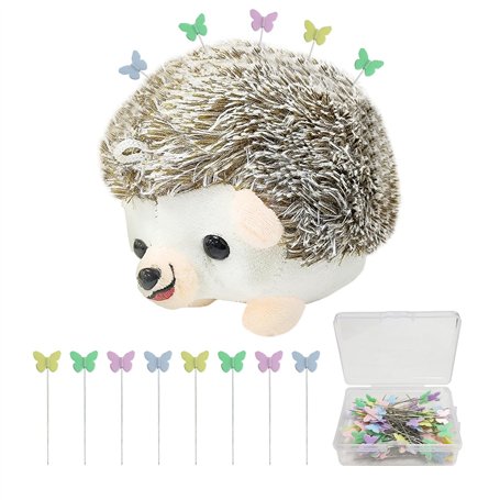 NyxSeat 1 coussin à aiguilles en forme de hérisson avec 100 aiguilles de positionnement en forme de tête de papillon et 1 boîte