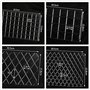 Tiardey 8 pièces Texture Tapis Grille Transparent Fondant Impression Tapis Gteau Bordure Décoration Outil Gteau Moule G?teau Mou