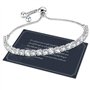 Cadeau Femme Bracelet Argent S925 Bracelet Femme Argent 5A Cubique Zirconium Bracelet Réglable Cristal Bracelet Tennis Bijoux Fe