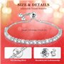 Cadeau Femme Bracelet Argent S925 Bracelet Femme Argent 5A Cubique Zirconium Bracelet Réglable Cristal Bracelet Tennis Bijoux Fe