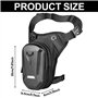 Sacoche de jambe de moto - Étanche - Coque rigide - Pour homme et femme - Multipoches - Sacoche de cuisse de moto - Sac banane p
