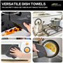 KinHwa Chiffons de Nettoyage en Microfibre,Torchon de Cuisine Super Doux avec Maille,Serviettes Super absorbantes et Non peluche