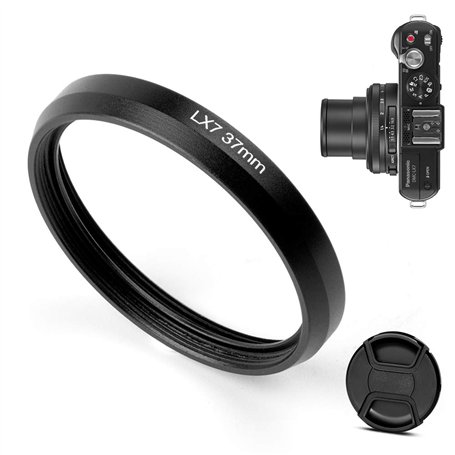 Fotover Sourcingmap Bague d'adaptation en métal pour appareil photo Panasonic Lumix DMC LX7 avec bouchon d'objectif à pincement