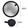 Réflecteur Pliable Portable，2 en 1 de 30 cm Portable Rond Réflecteur de Lumière Multi Disque en doré avec Argenté pour Studio ou
