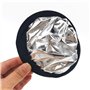 Réflecteur Pliable Portable，2 en 1 de 30 cm Portable Rond Réflecteur de Lumière Multi Disque en doré avec Argenté pour Studio ou