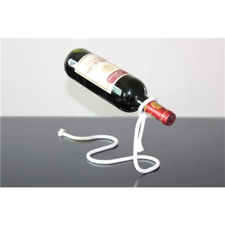 Fantes - Porte-bouteille en acier inoxydable flottant en corde magique pour bouteille de vin - Cadeau fantaisie pour décoration