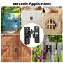 Loquet Porte 90/180 Degrés, ELEPRUC Verrou Porte avec Vis, Verrou Serrure de Fermeture Porte, Bloque Porte Coulissante pour Gran