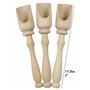 efo Ensemble de 3 Cuillères en Bois à Longs Manches - Cuillères en Bois Polyvalentes - Pelles à Sel et à Épices en Bois – Cuillè