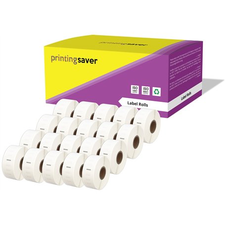 Printing Saver 20x 11352 25 x 54 mm Compatibles Étiquettes d'Adresse (500 Étiquettes par Rouleau) pour Dymo LabelWriter 310 320