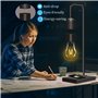 Floatidea Ampoule à lévitation magnétique avec socle de recharge sans fil de luxe (Apple/Android) Lampe de table flottante noire