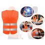Hitopin 10 Pièces Gilet Réfléchissant de Sécurité Haute Visibilité pour Voiture, Conducteurs et Travailleurs Unisexe, Orange