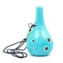 Alnicov Ocarina 6 trous Style bouteille de vin Alto C Bleu glacé