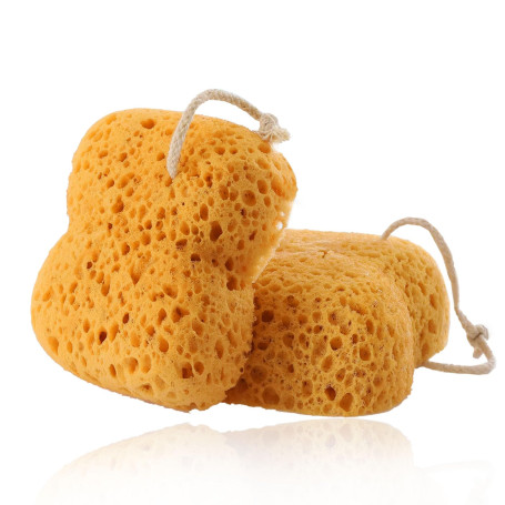 Lot de 2 éponges de bain naturelles pour homme et femme