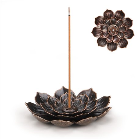 Porte Encens de Lotus en Laiton