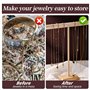 2 Pièces Porte Bijoux en Bois, Porte Collier en Forme de T Presentoir Bijoux, Porte Bracelet, Organisateur Bijoux, Base Stable