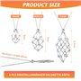Mtlhbcg Collier support de pierres en cristal:Lot de 3 colliers en cristal,3 colliers de support réglables en forme de cage en c