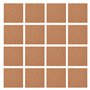 Lot de 16 plaques de liège autocollantes - Tapis en liège - 1 mm d'épaisseur - Rectangulaires - Pour dessous de verre