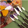 7 Pièces Spatule Peinture, Couteau Peinture en Acier Inoxydable, En Bois Spatules Kit pour Peinture Acrylique, pour Peinture à l