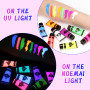 UZSUZZ Peinture Corporelle, 8 Couleurs 10 ml UV Glow tubes de peinture fluorescente Kit, Peinture pour le Visage, Palette de Maq