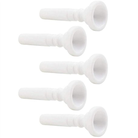 POFET Lot de 5 embouchures pour trompettes en plastique ABS Blanc