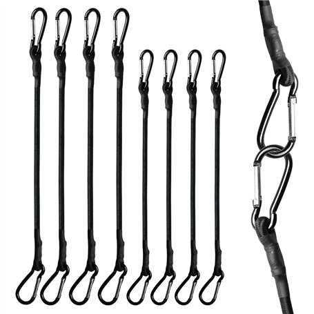 Lot de 8 tendeurs en caoutchouc avec mousqueton